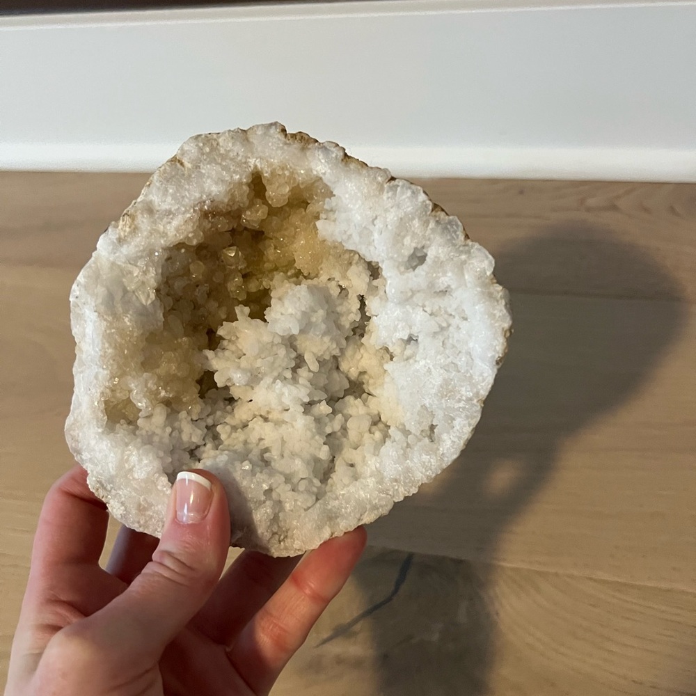 White and Gold Geode Crystal